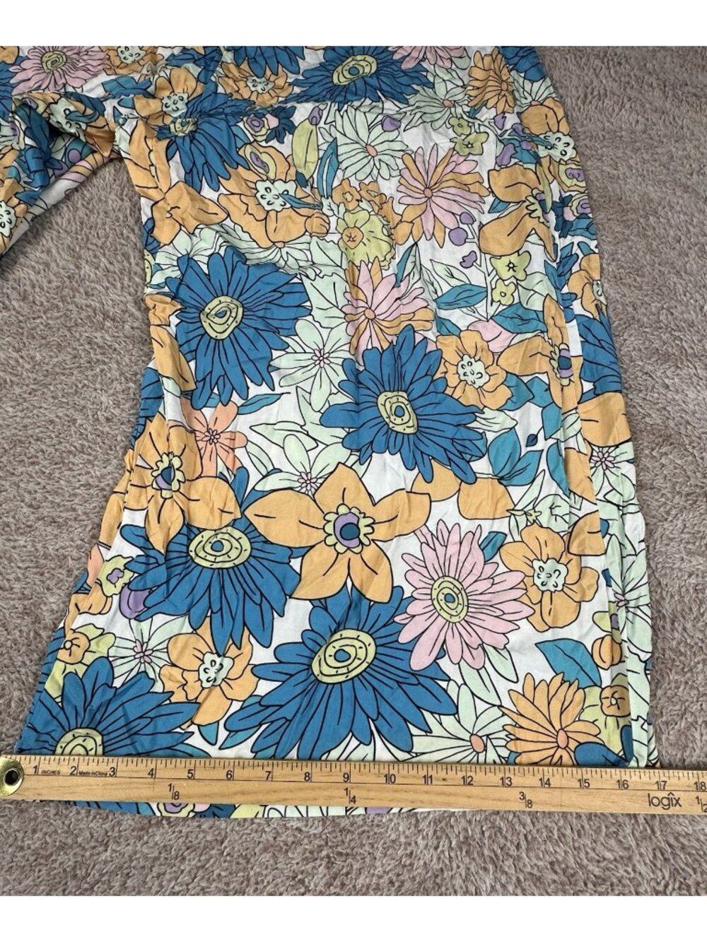NWT BloomChic Womens Size 12 Wide Leg Jumpsuit Retro Floral Boho Pocket - Picture 6 of 16